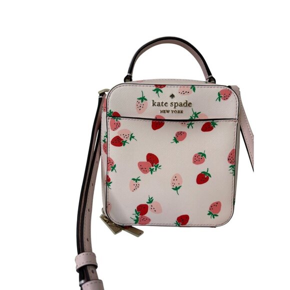 Kate Spade New York Staci Daisy Wild Strawberries Vanity Crossbody Purse - Picture 6 of 12